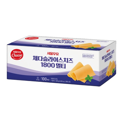 서울우유 체다슬라이스치즈 1800g 멀티 (100매)